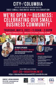 office of business opportunities small business week celebration flyer
