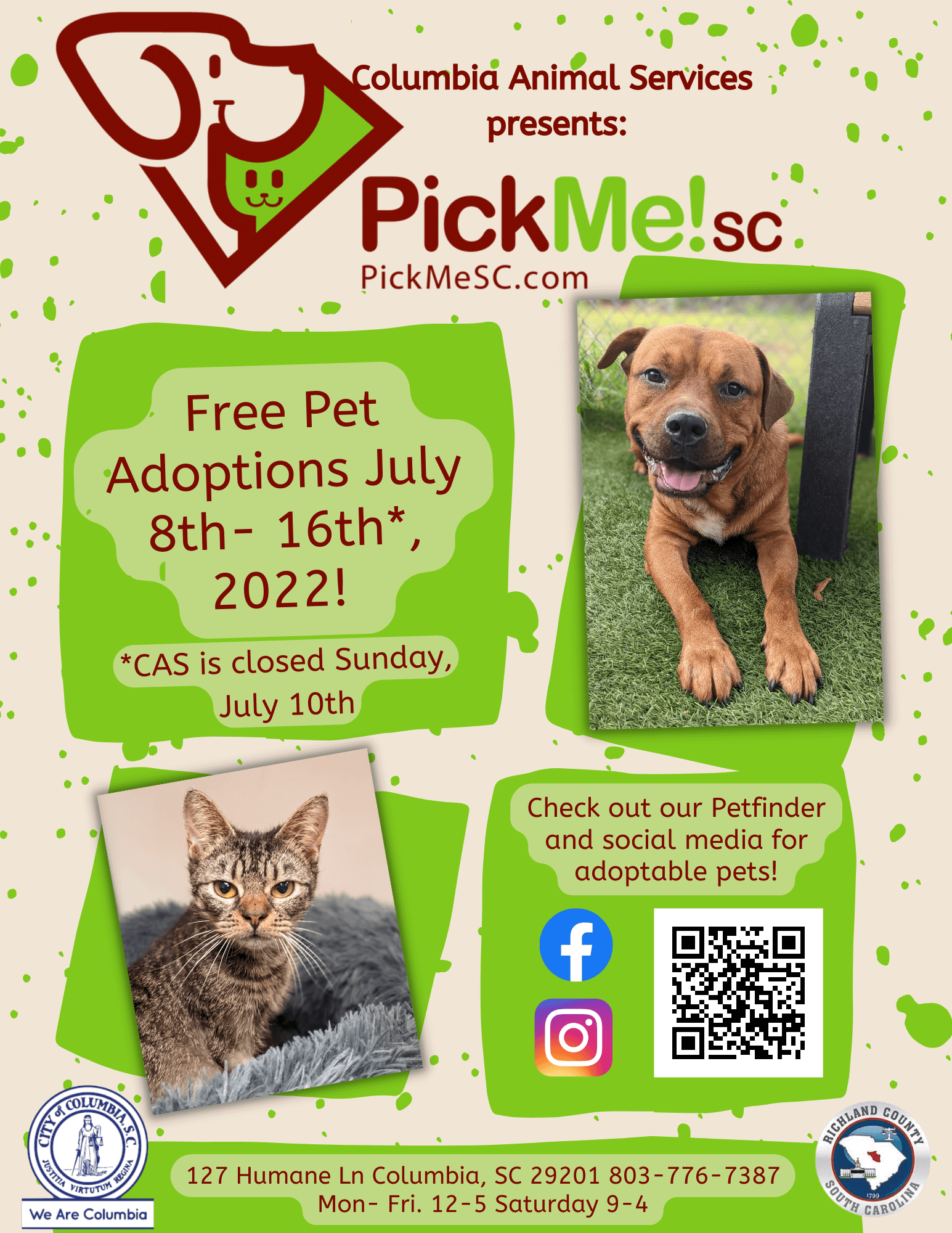 Free pet adoptions today best sale near me