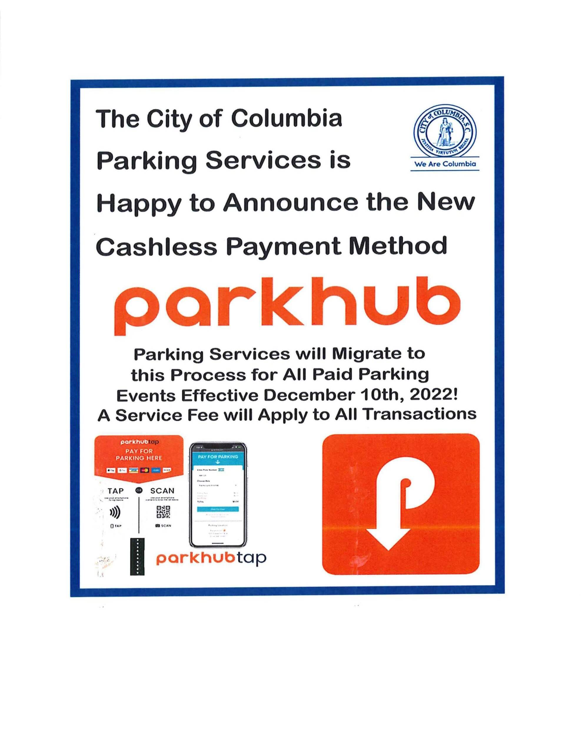 City of Columbia Parking Services to Announce “ParkHub” - City of Columbia,  Columbia SC