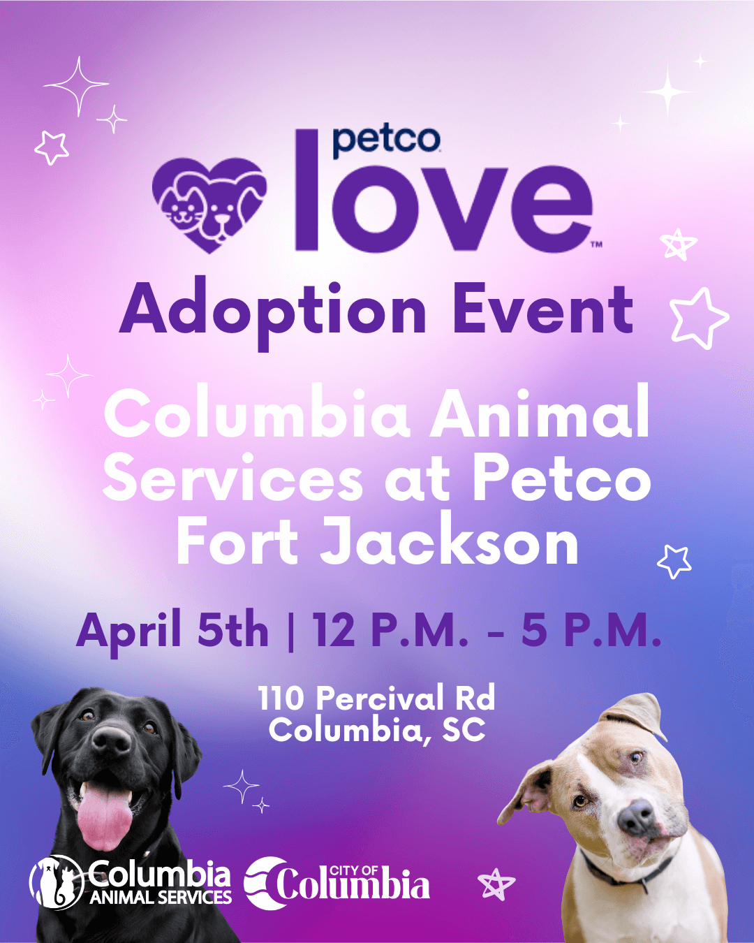 Petco Love Adoption Event - City of Columbia, Columbia SC